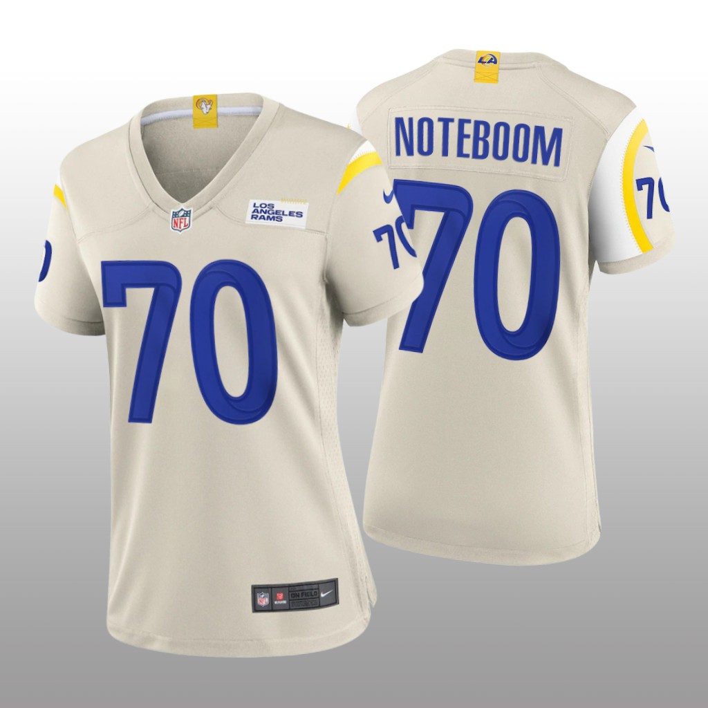 Los Angeles Rams Joseph Noteboom Bone Jersey Game - Women's