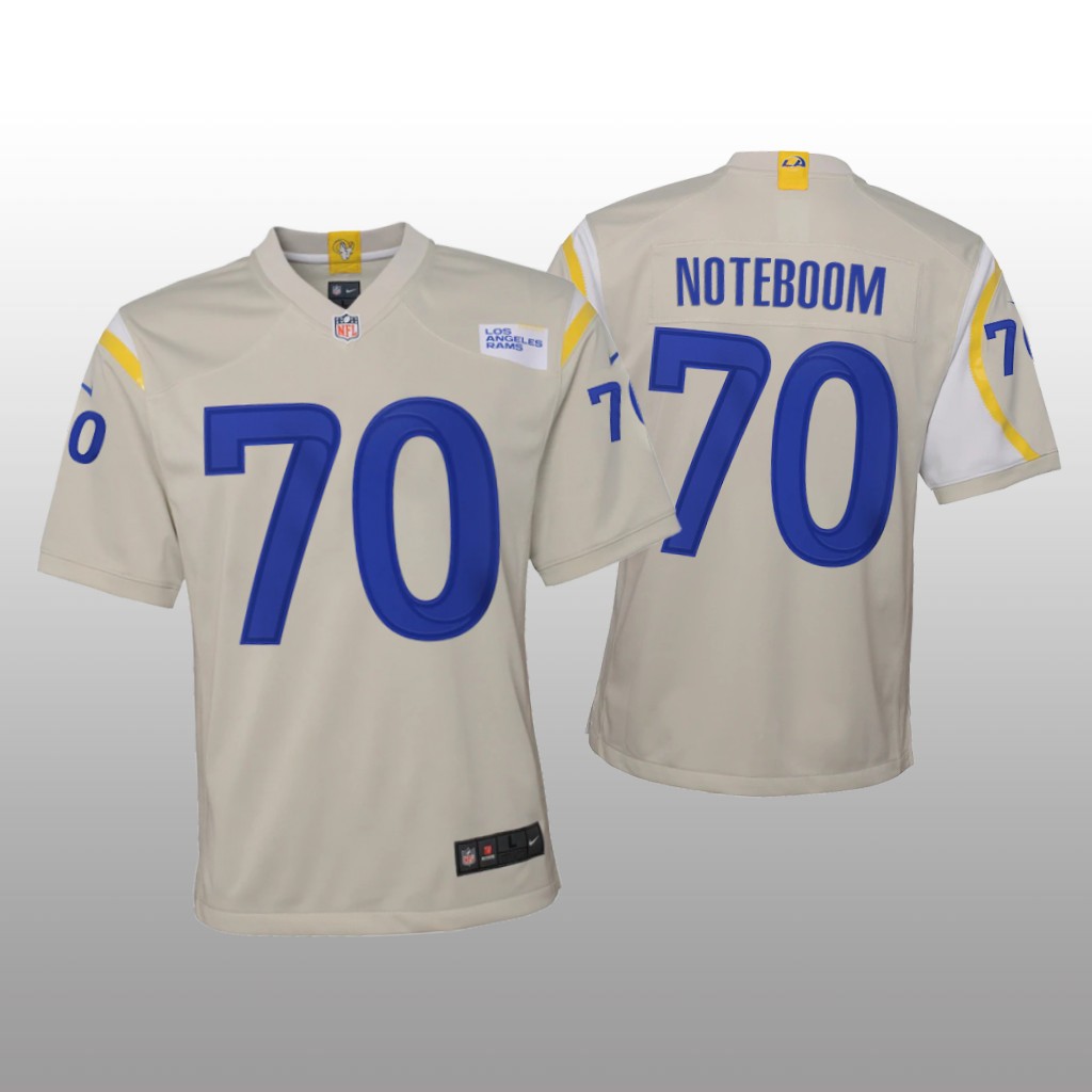 Los Angeles Rams Joseph Noteboom Bone Jersey Game - Youth
