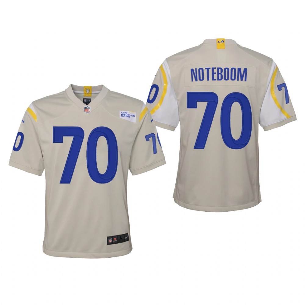 Los Angeles Rams Joseph Noteboom Bone Jersey Game - Youth