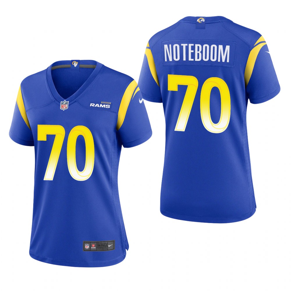 Los Angeles Rams Joseph Noteboom Royal Jersey Game - Women's