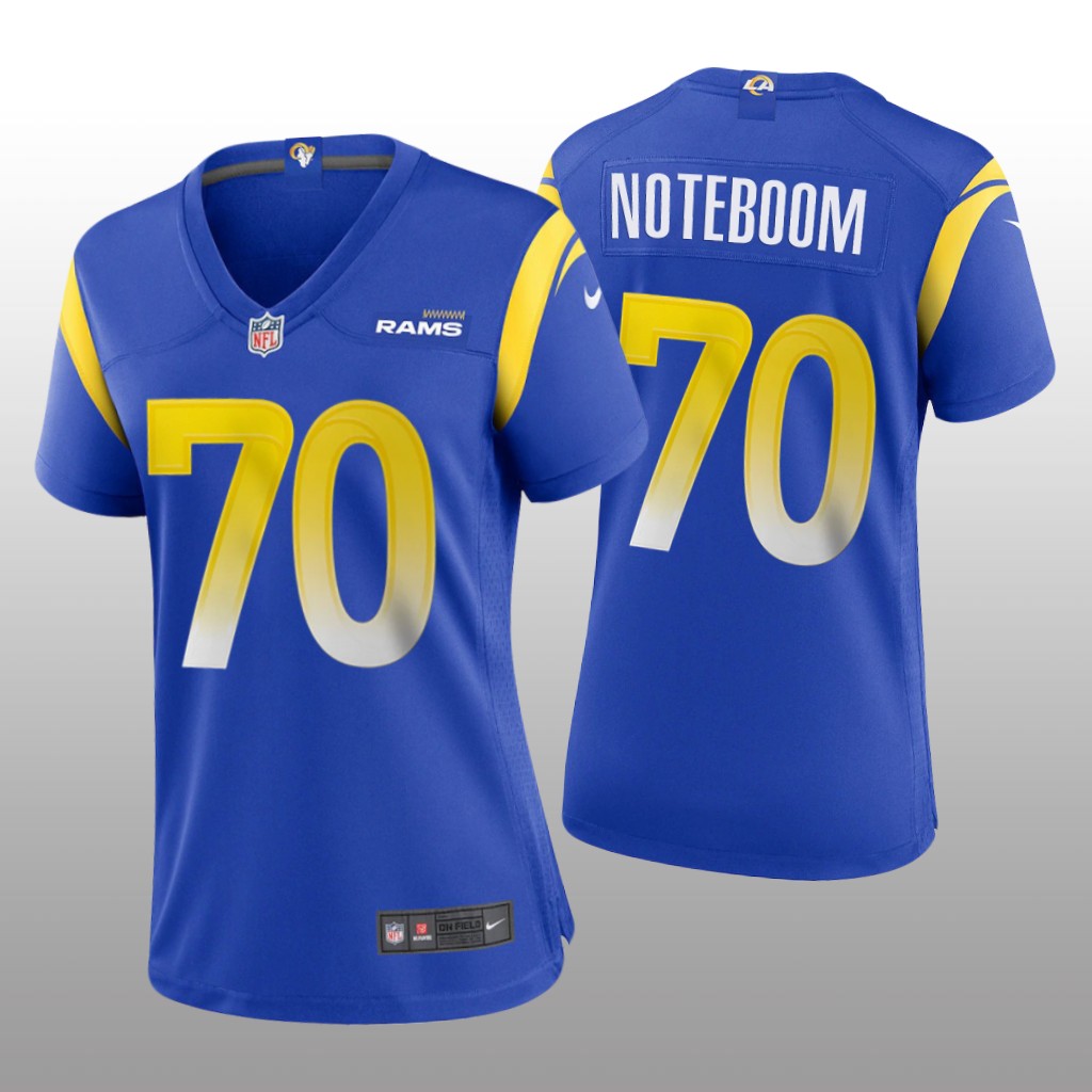 Los Angeles Rams Joseph Noteboom Royal Jersey Game - Women's