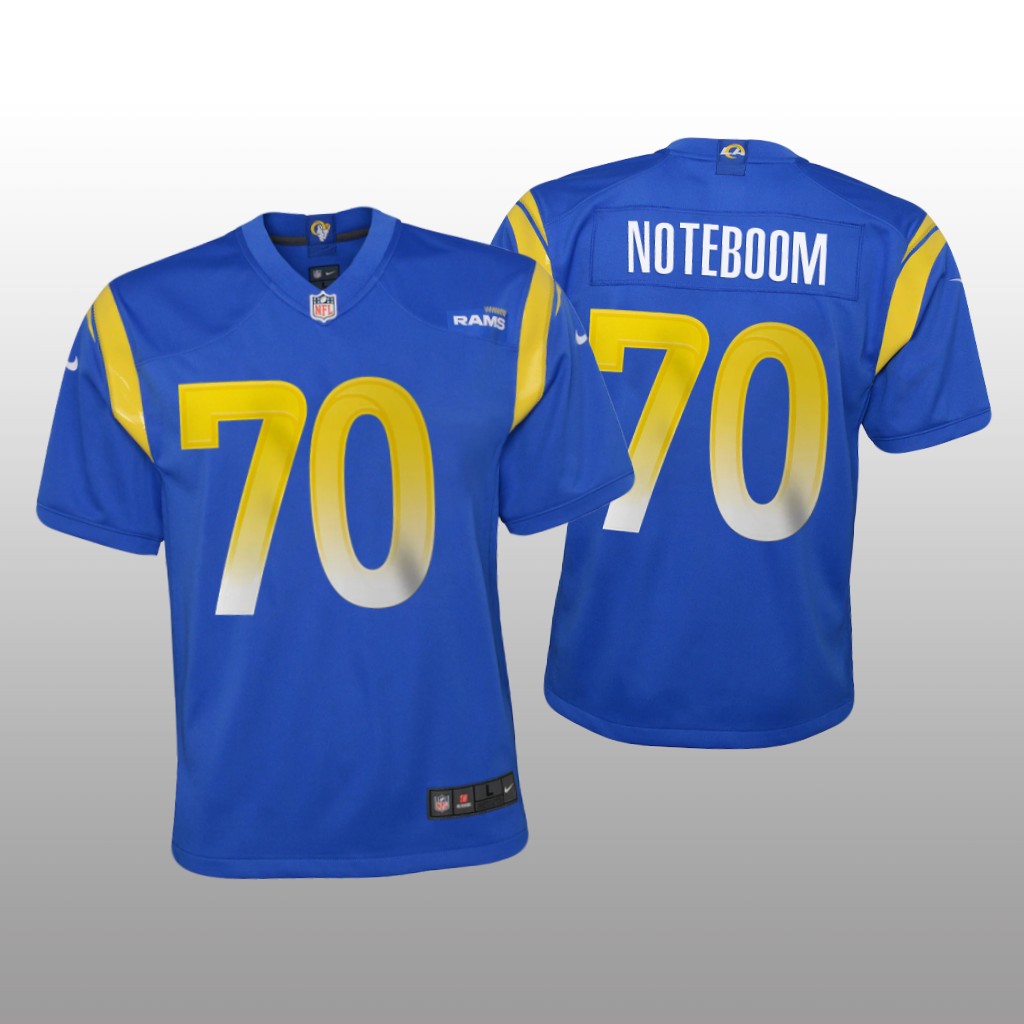 Los Angeles Rams Joseph Noteboom Royal Jersey Game - Youth