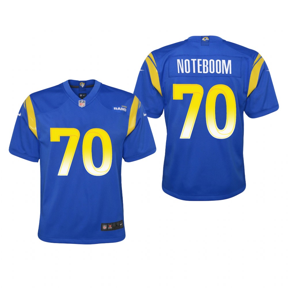 Los Angeles Rams Joseph Noteboom Royal Jersey Game - Youth