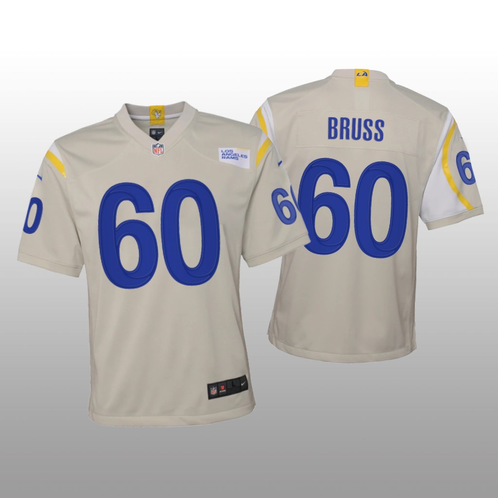 Los Angeles Rams Logan Bruss Bone Jersey Game - Youth