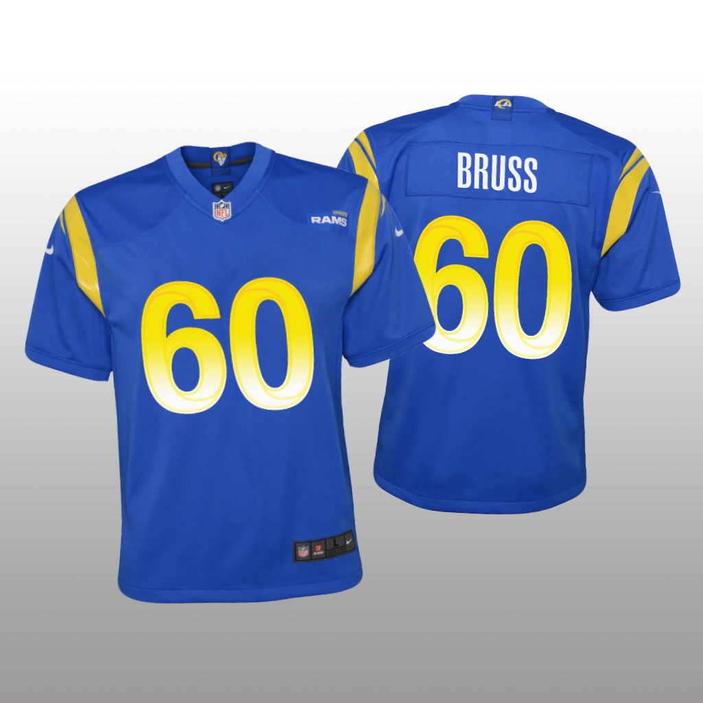 Los Angeles Rams Logan Bruss Royal Jersey Game - Youth