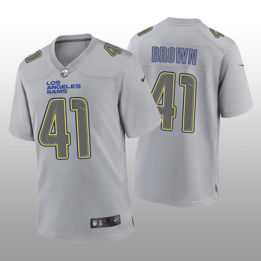 Los Angeles Rams Malcolm Brown Gray Jersey Atmosphere Fashion Game - Men's