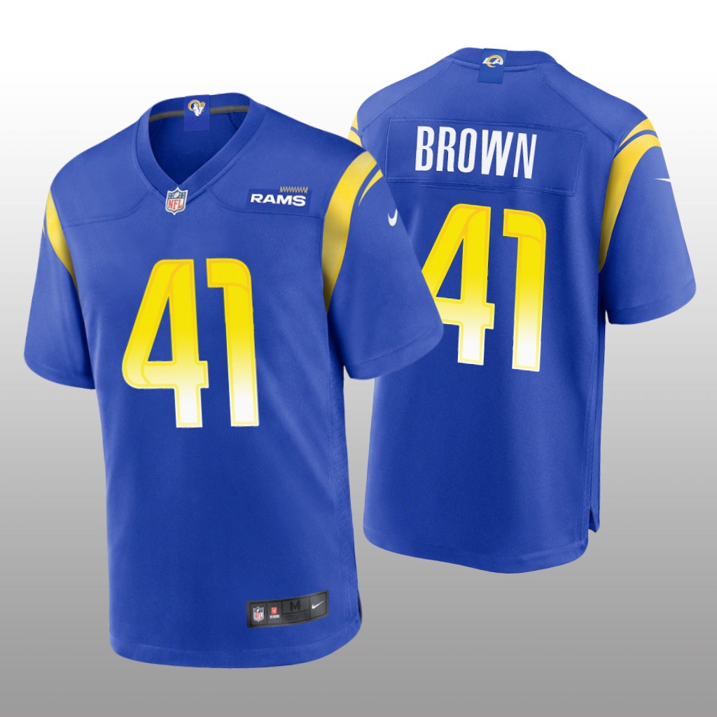 Los Angeles Rams Malcolm Brown Royal Jersey Game - Men's