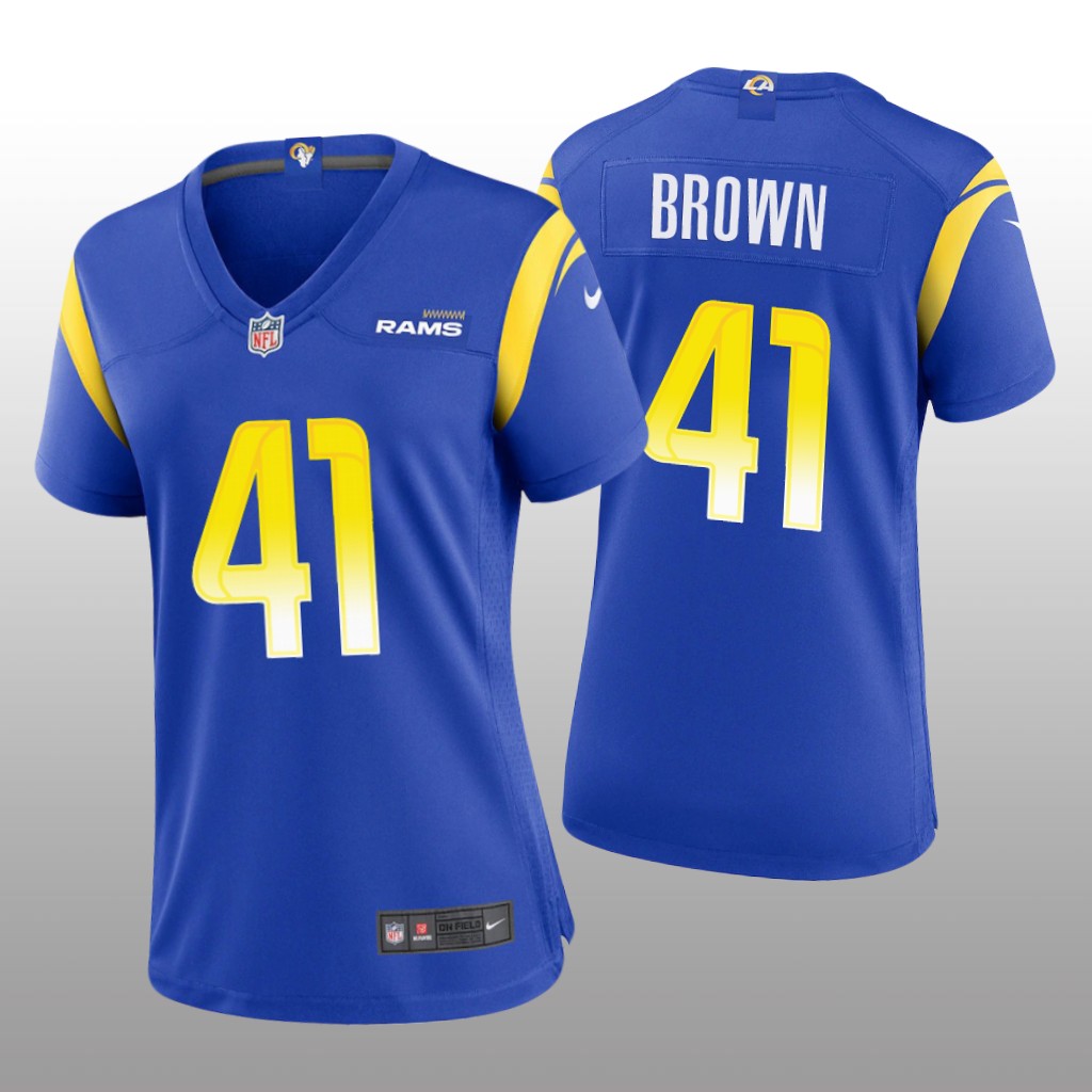 Los Angeles Rams Malcolm Brown Royal Jersey Game - Women's