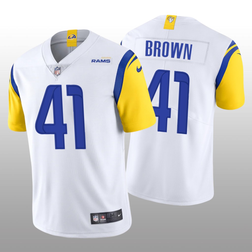 Los Angeles Rams Malcolm Brown White Jersey Alternate Vapor Limited - Men's