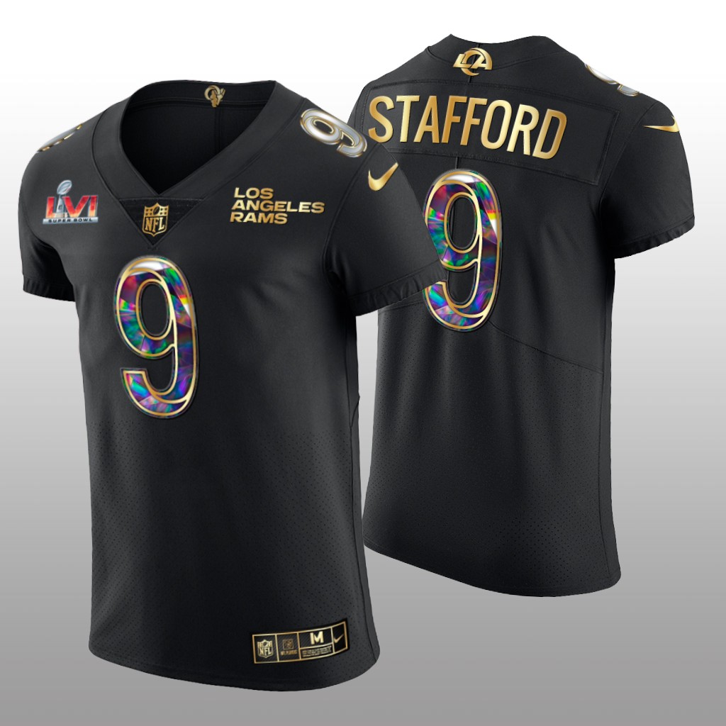 Los Angeles Rams Matthew Stafford Black Diamond Jersey Super Bowl LVI Champions