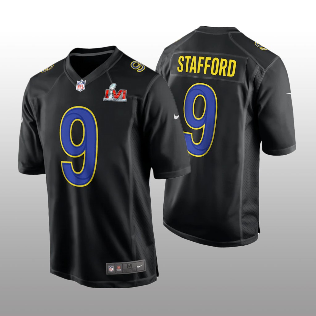 Los Angeles Rams Matthew Stafford Black Game Fashion Jersey Super Bowl LVI