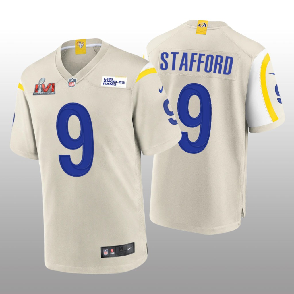 Los Angeles Rams Matthew Stafford Bone Game Jersey Super Bowl LVI - Men's