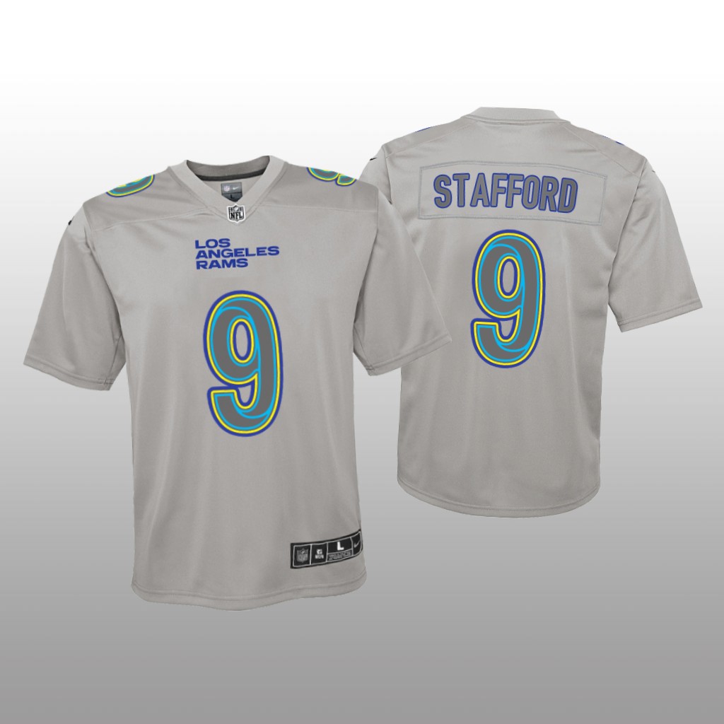 Los Angeles Rams Matthew Stafford Gray Jersey Atmosphere Fashion Game - Youth