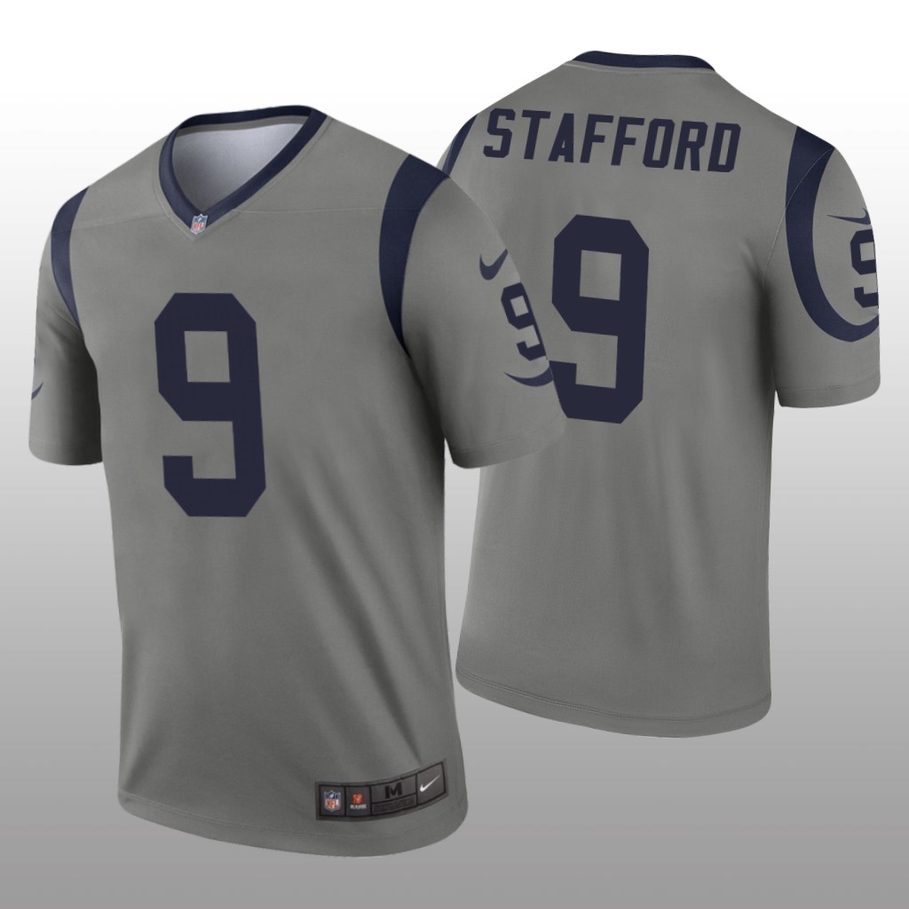 Los Angeles Rams Matthew Stafford Gray Jersey Inverted Legend - Men's