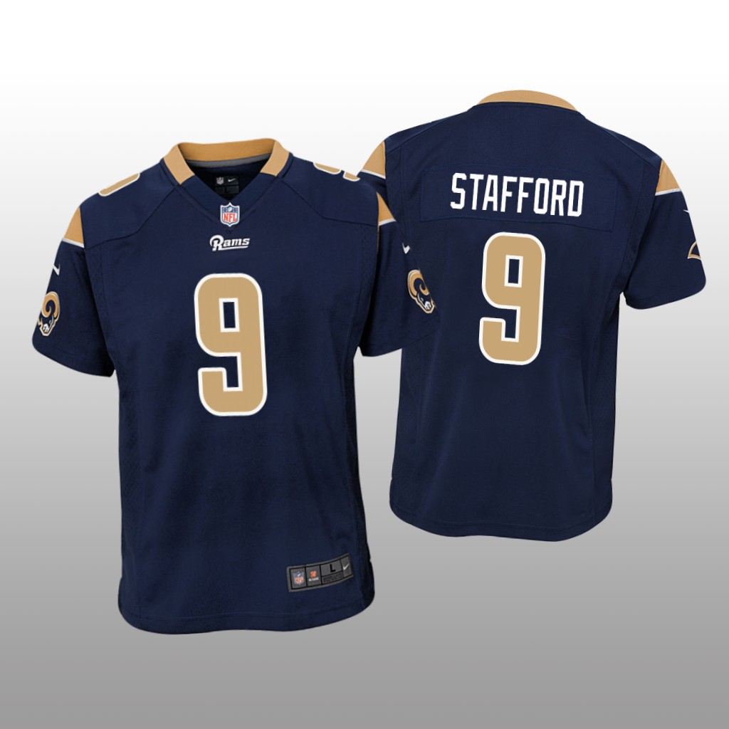 Los Angeles Rams Matthew Stafford Navy Jersey Game - Youth