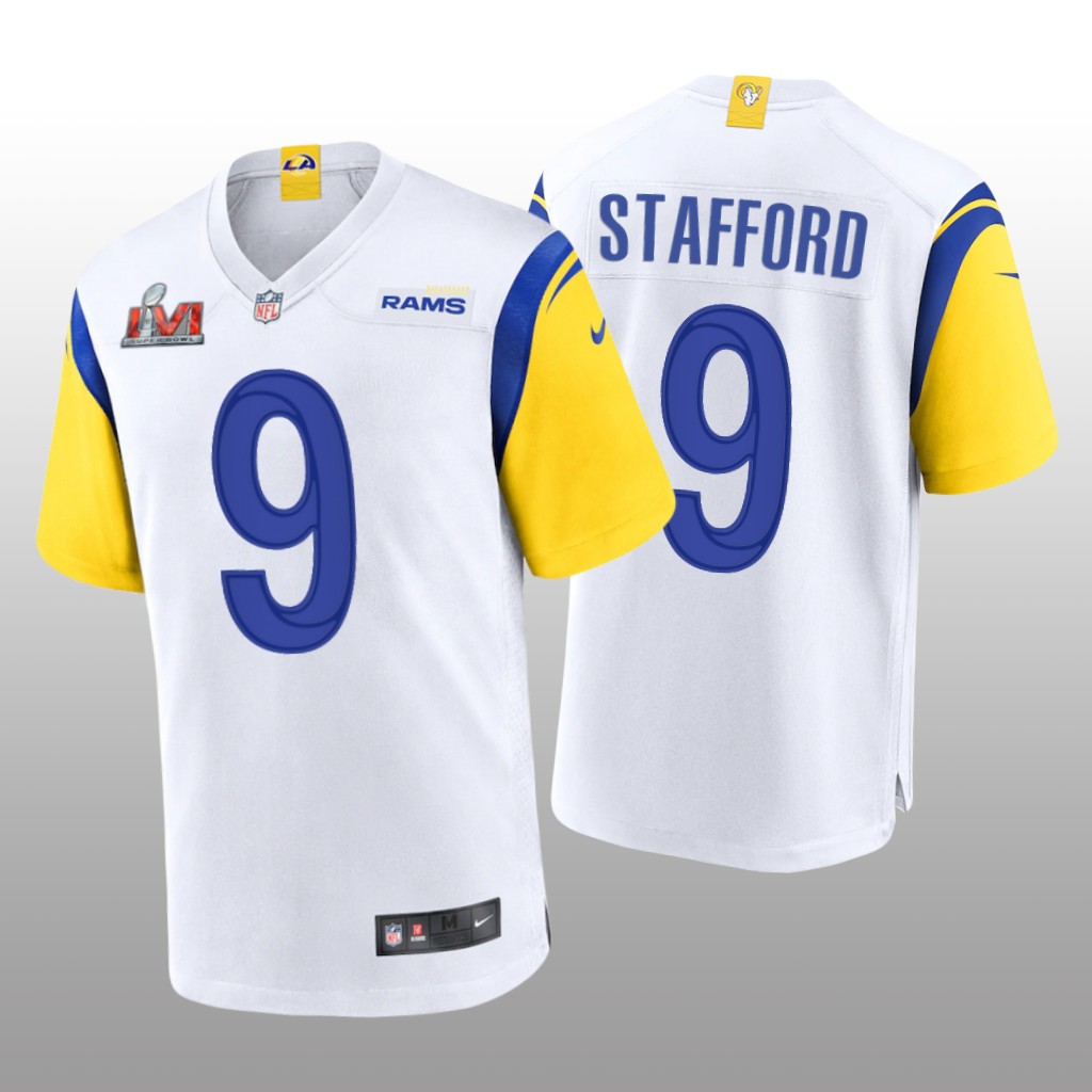 Los Angeles Rams Matthew Stafford White Game Jersey Super Bowl LVI - Men's