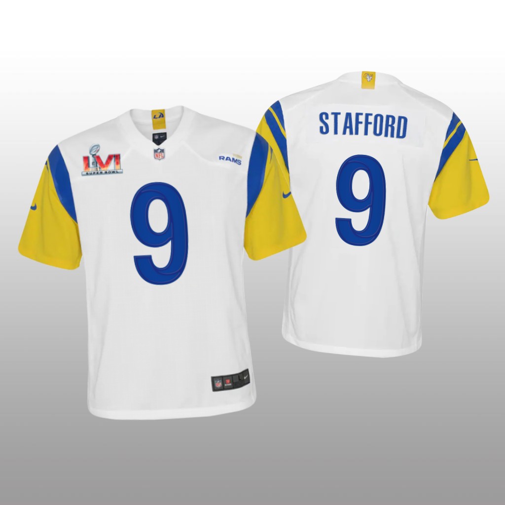 Los Angeles Rams Matthew Stafford White Game Jersey Super Bowl LVI - Youth