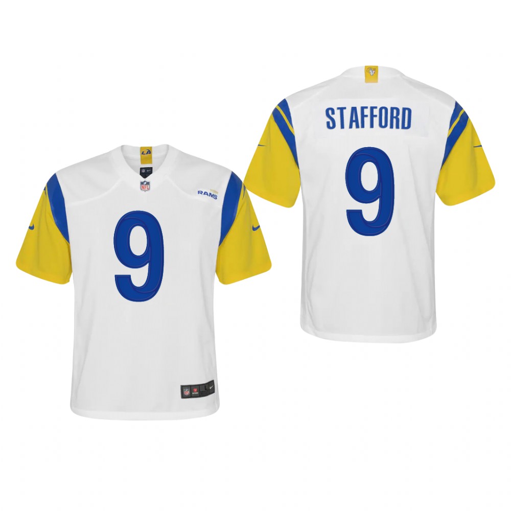 Los Angeles Rams Matthew Stafford White Jersey Alternate Game - Youth