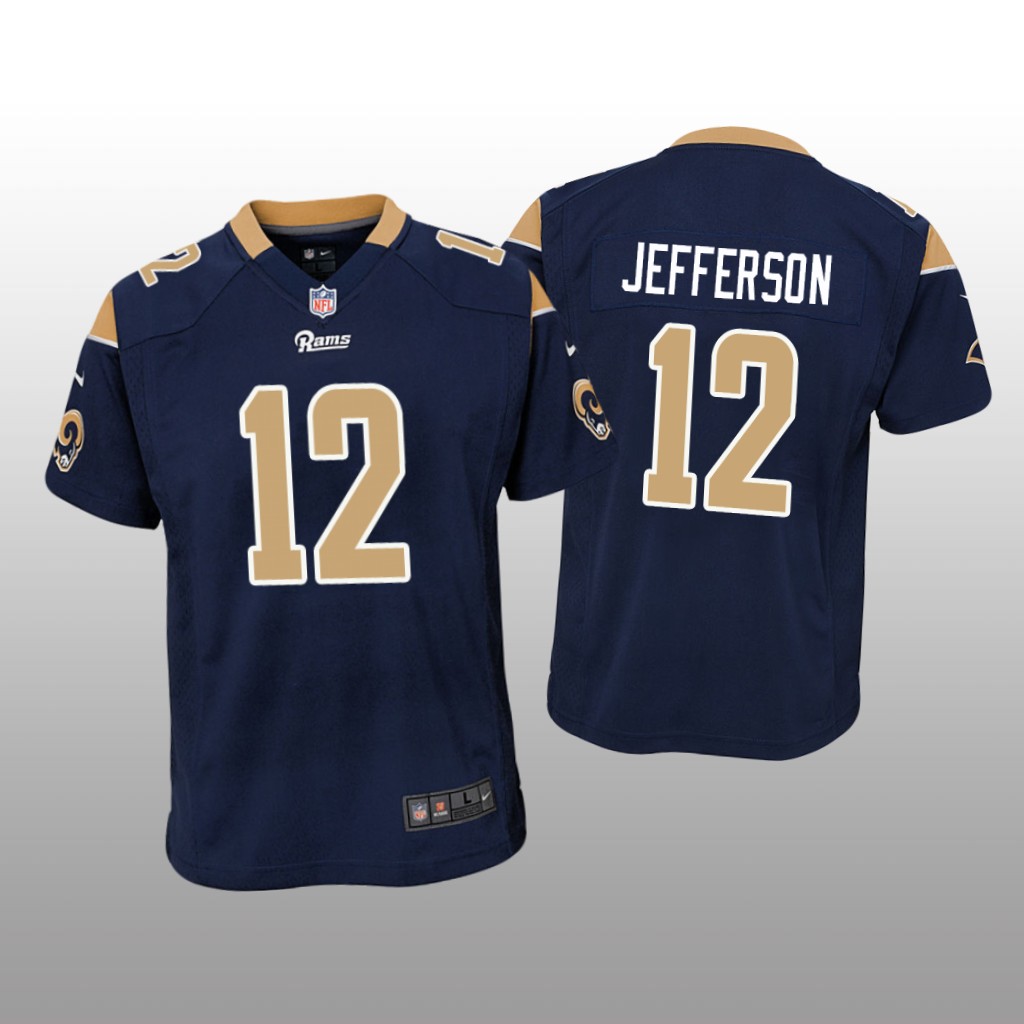 Los Angeles Rams Navy 2020 NFL Draft Van Jefferson Game Jersey
