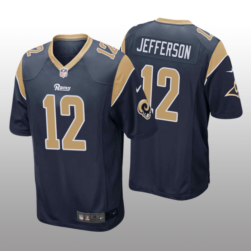 Los Angeles Rams Navy 2020 NFL Draft Van Jefferson Game Jersey