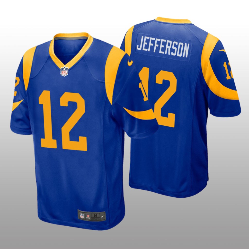 Los Angeles Rams Royal 2020 NFL Draft Van Jefferson Game Jersey
