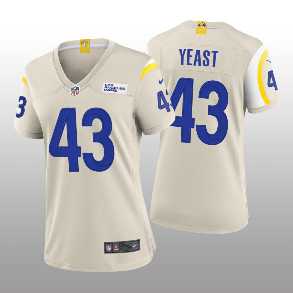 Los Angeles Rams Russ Yeast Bone Jersey Game - Women's
