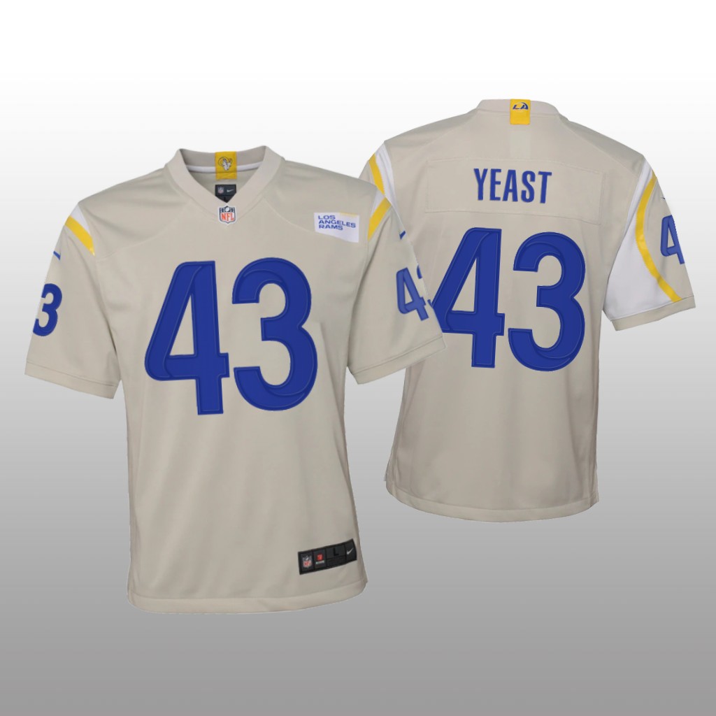 Los Angeles Rams Russ Yeast Bone Jersey Game - Youth