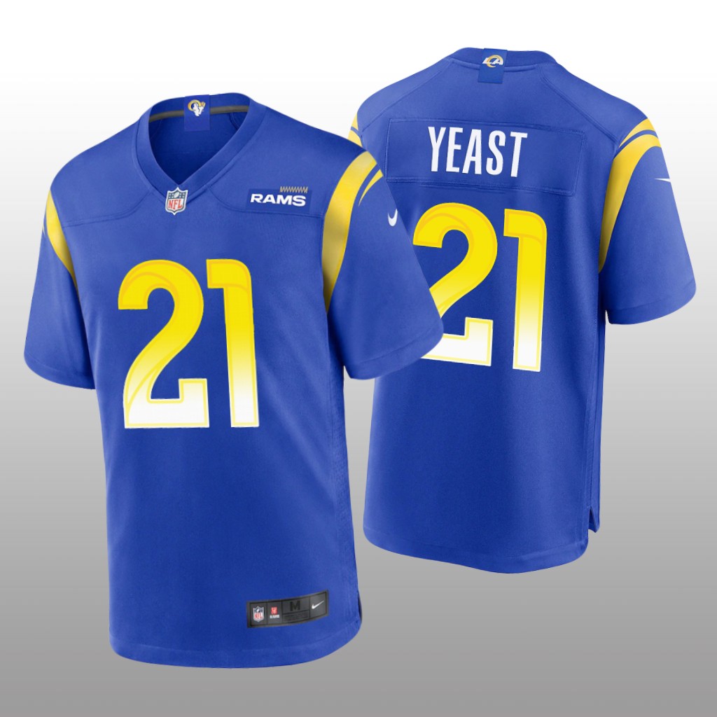 Los Angeles Rams Russ Yeast Royal Jersey Game - Men's