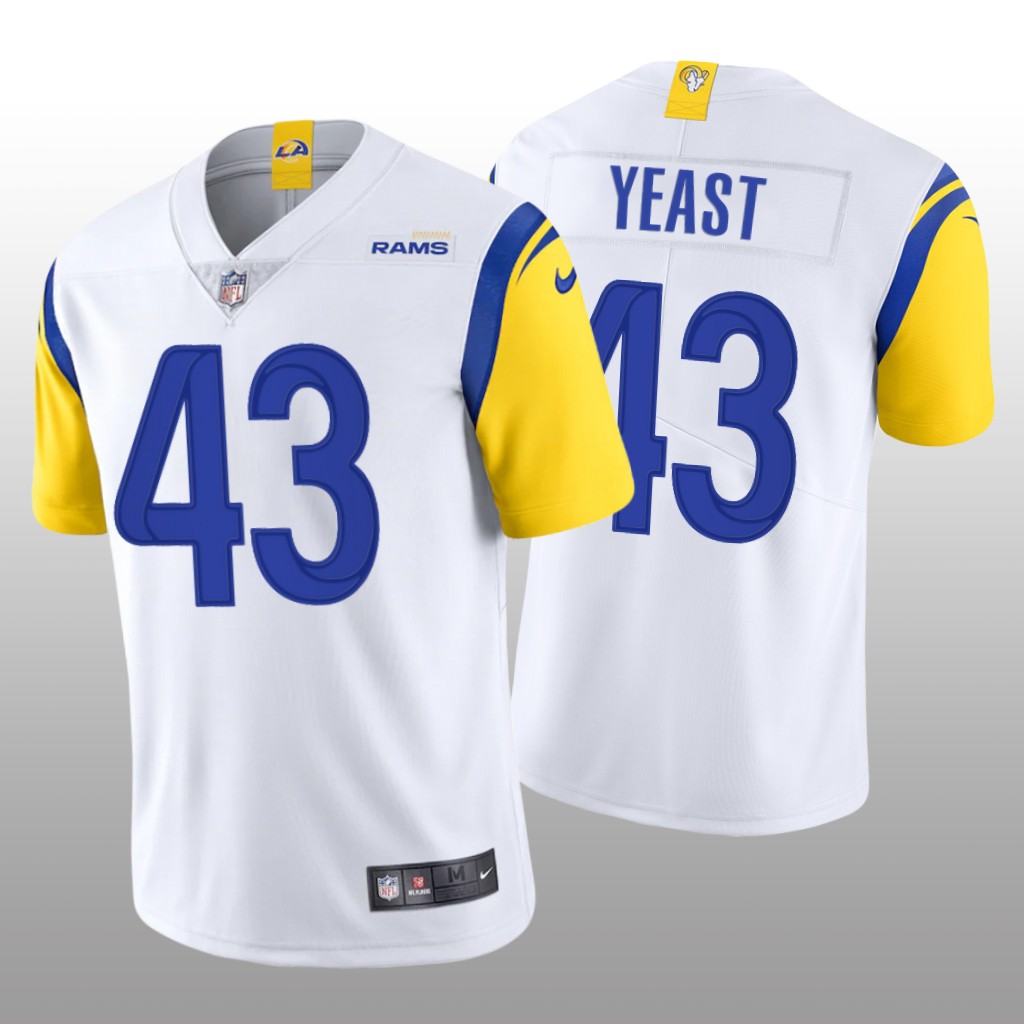 Los Angeles Rams Russ Yeast White Jersey Alternate Vapor Limited Vapor Limited - Men's