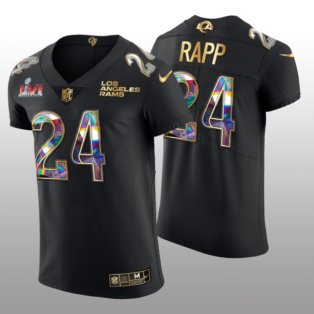 Los Angeles Rams Taylor Rapp Black Diamond Jersey Super Bowl LVI Champions