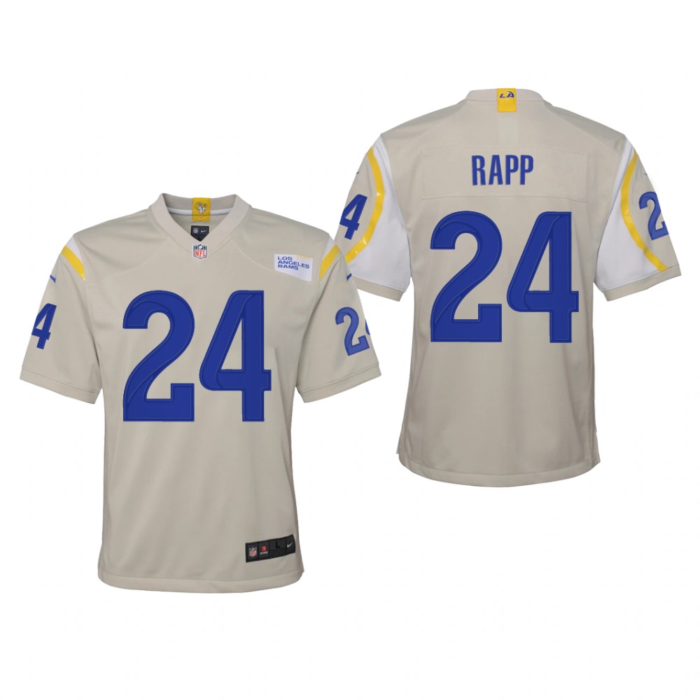 Los Angeles Rams Taylor Rapp Bone Jersey Game - Youth