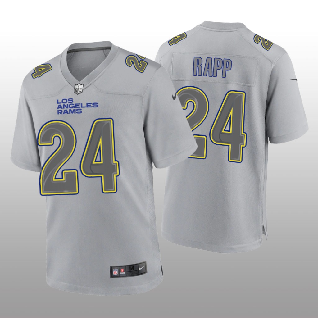 Los Angeles Rams Taylor Rapp Gray Jersey Atmosphere Fashion Game - Men's