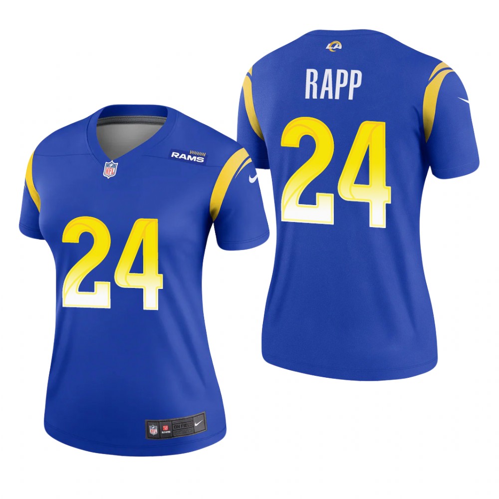 Los Angeles Rams Taylor Rapp Royal Jersey Legend - Women's