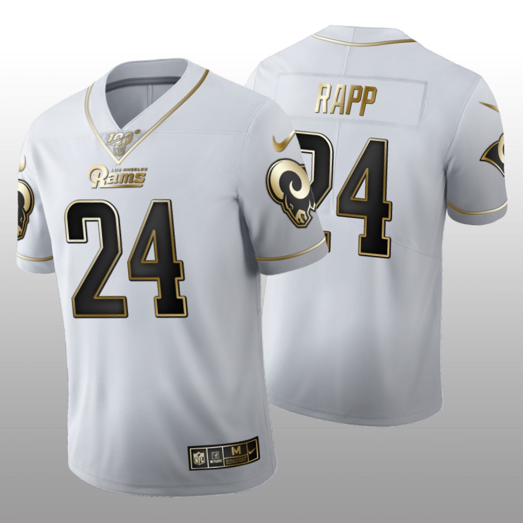 Los Angeles Rams Taylor Rapp White Golden Edition Jersey 100th Season Men's