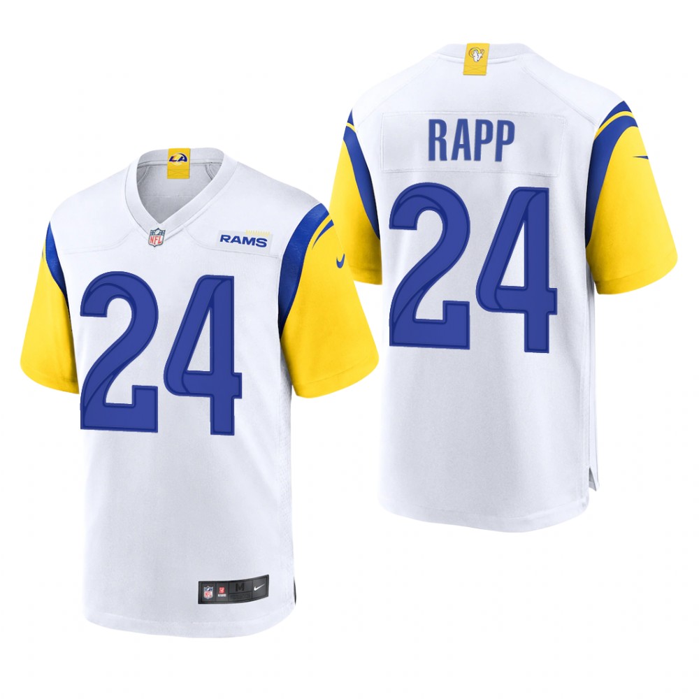 Los Angeles Rams Taylor Rapp White Jersey Alternate Game - Men's