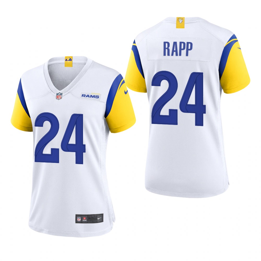 Los Angeles Rams Taylor Rapp White Jersey Alternate Game - Women's