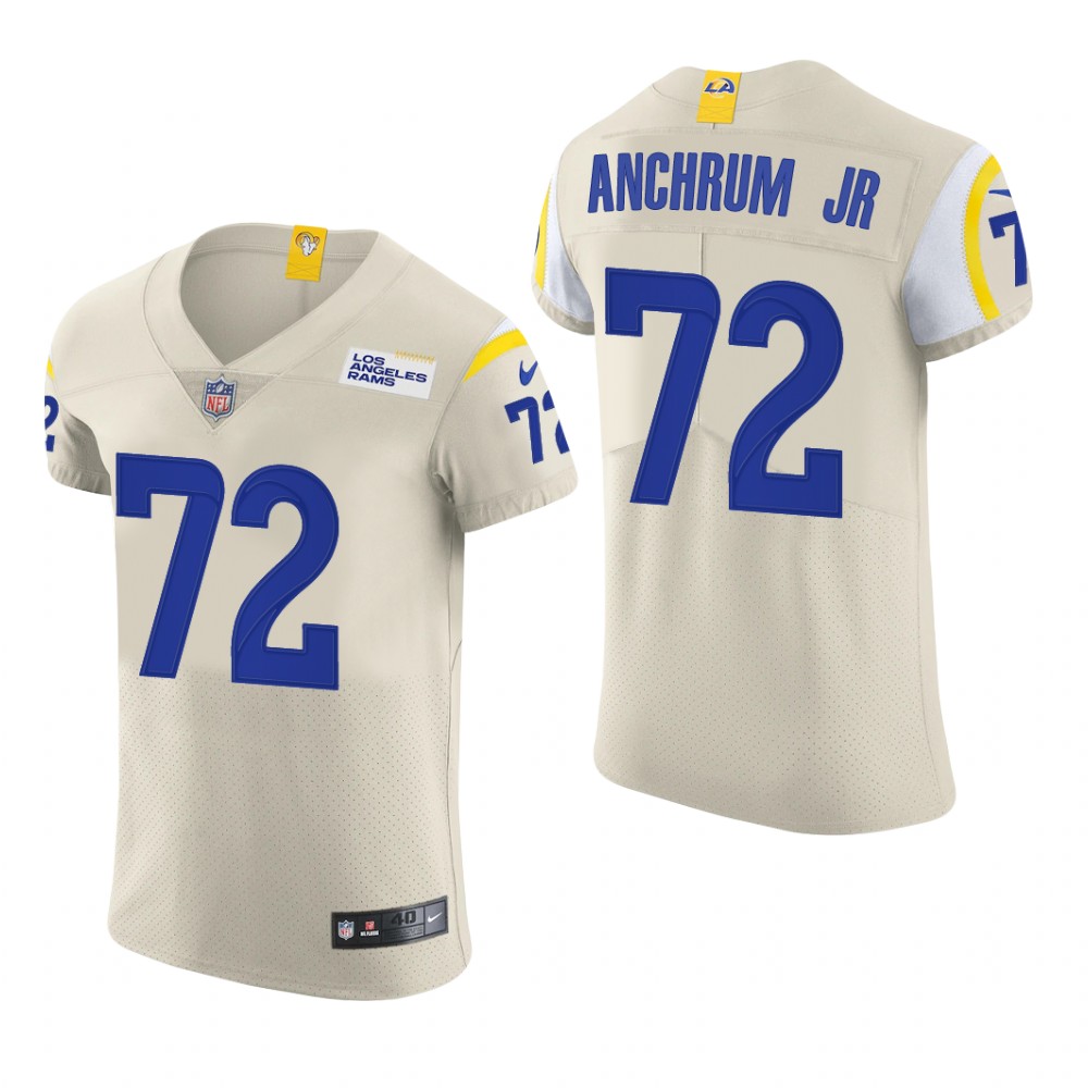 Los Angeles Rams Tremayne Anchrum Jr. Cream Jersey Vapor Elite Men's