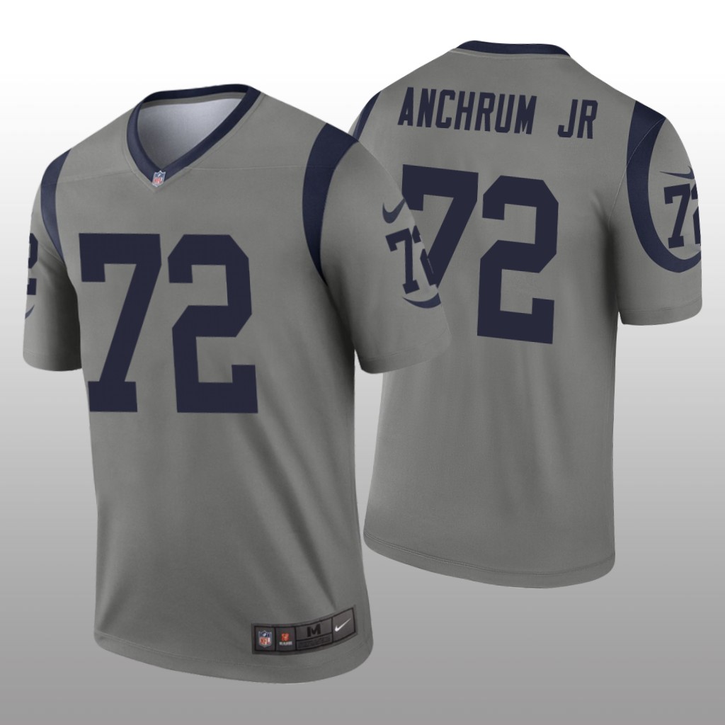 Los Angeles Rams Tremayne Anchrum Jr. Gray Jersey Inverted Legend - Men's