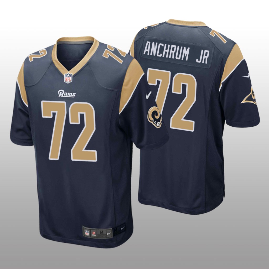 Los Angeles Rams Tremayne Anchrum Jr. Navy Jersey Game - Men's