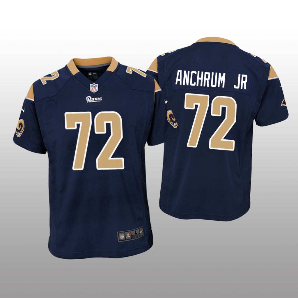 Los Angeles Rams Tremayne Anchrum Jr. Navy Jersey Game - Youth