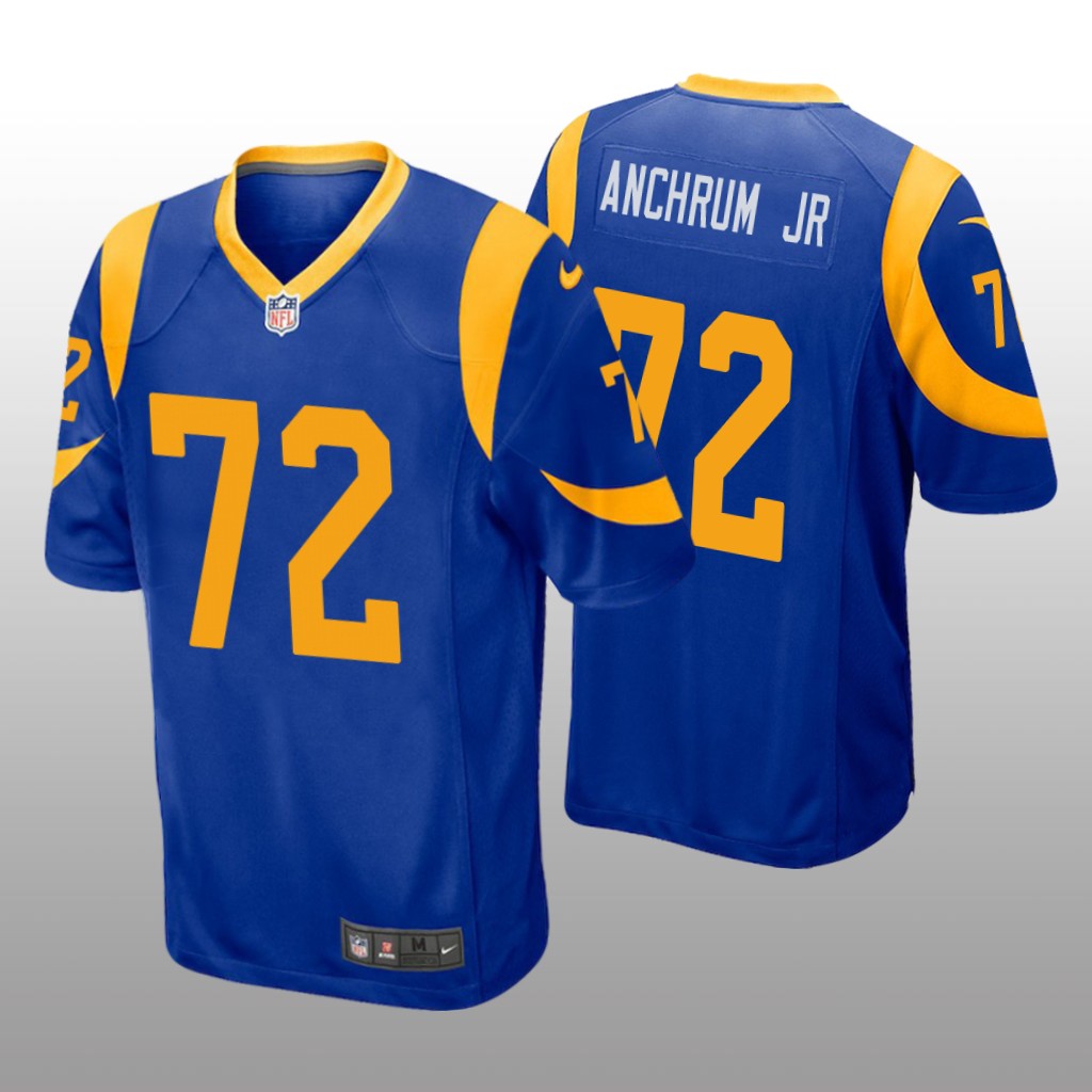 Los Angeles Rams Tremayne Anchrum Jr. Royal Jersey Game - Men's