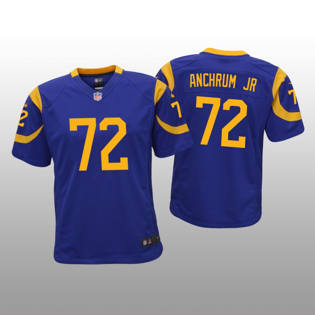 Los Angeles Rams Tremayne Anchrum Jr. Royal Jersey Game - Youth