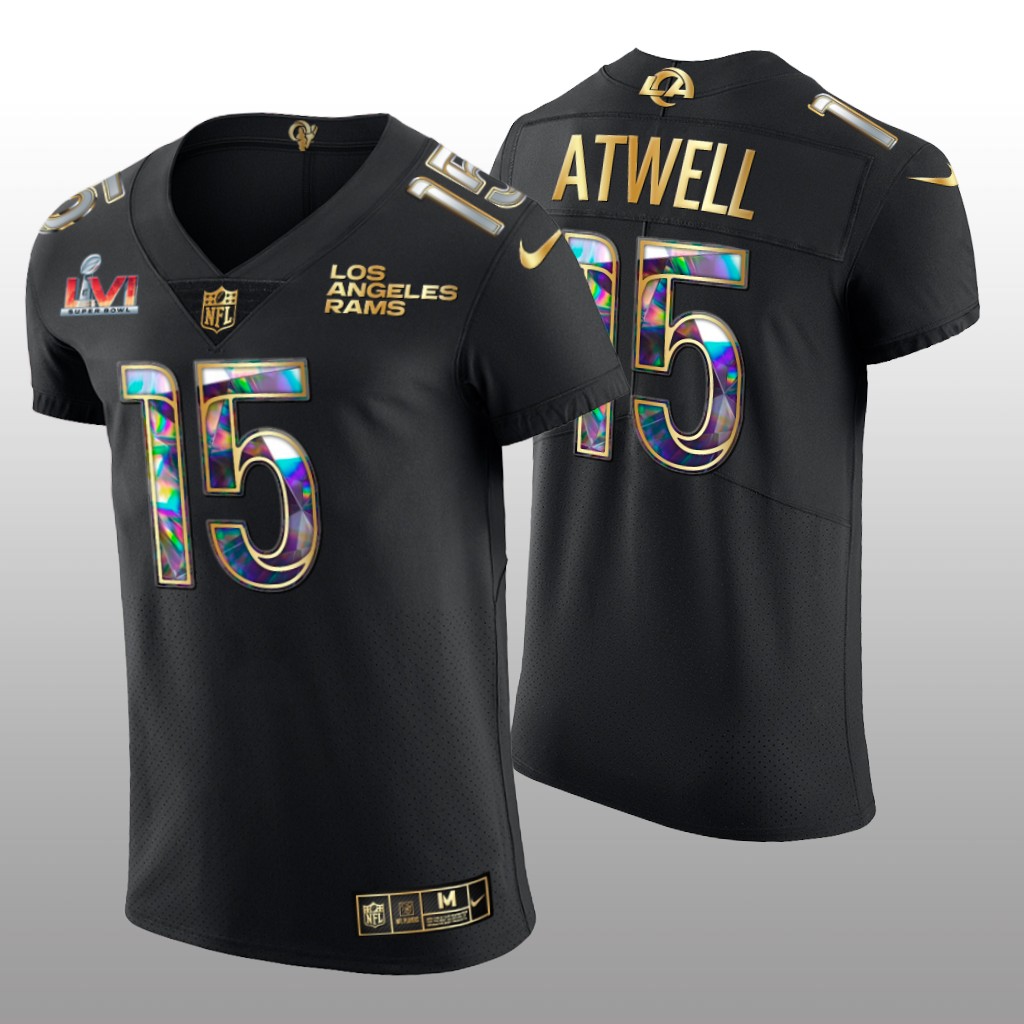 Los Angeles Rams Tutu Atwell Black Diamond Jersey Super Bowl LVI Champions