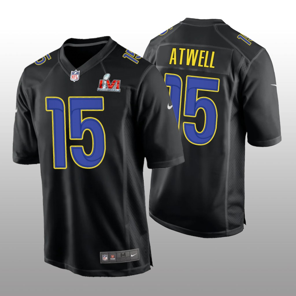 Los Angeles Rams Tutu Atwell Black Game Fashion Jersey Super Bowl LVI