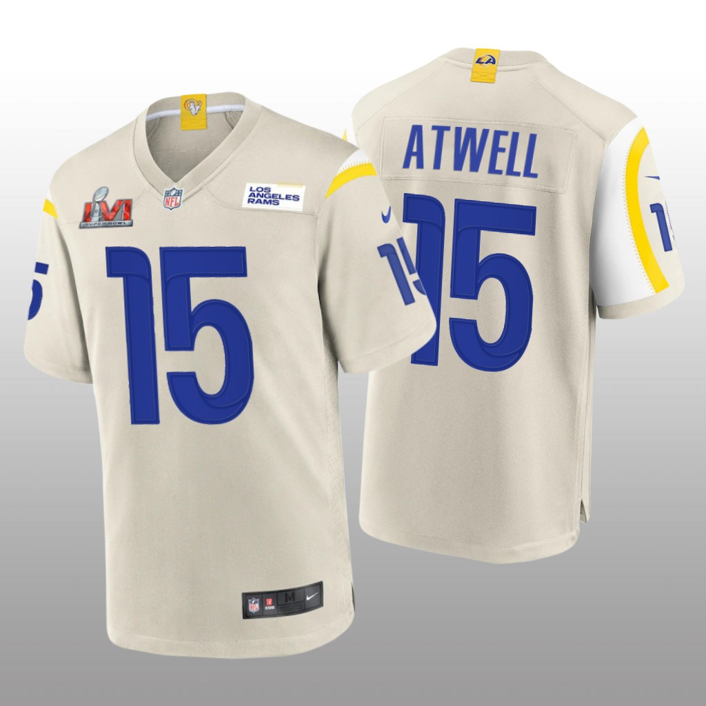 Los Angeles Rams Tutu Atwell Bone Game Jersey Super Bowl LVI - Men's