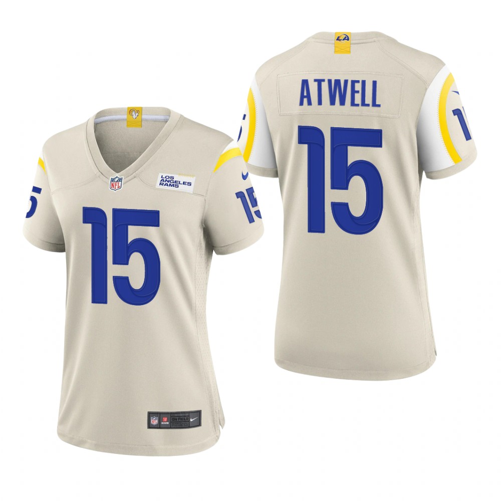 Los Angeles Rams Tutu Atwell Bone Jersey Game - Women's