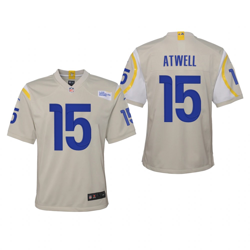 Los Angeles Rams Tutu Atwell Bone Jersey Game - Youth