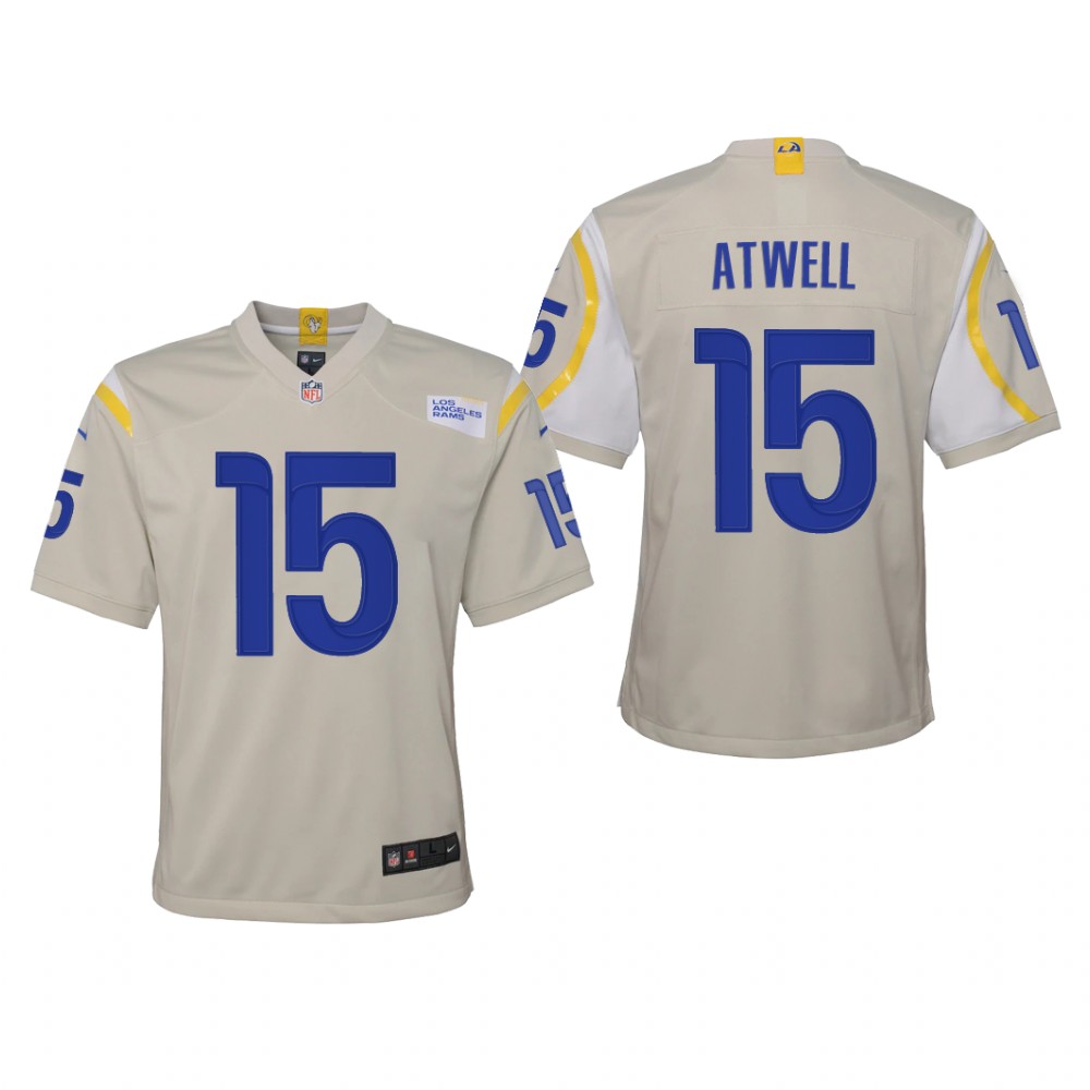 Los Angeles Rams Tutu Atwell Bone Jersey Game - Youth
