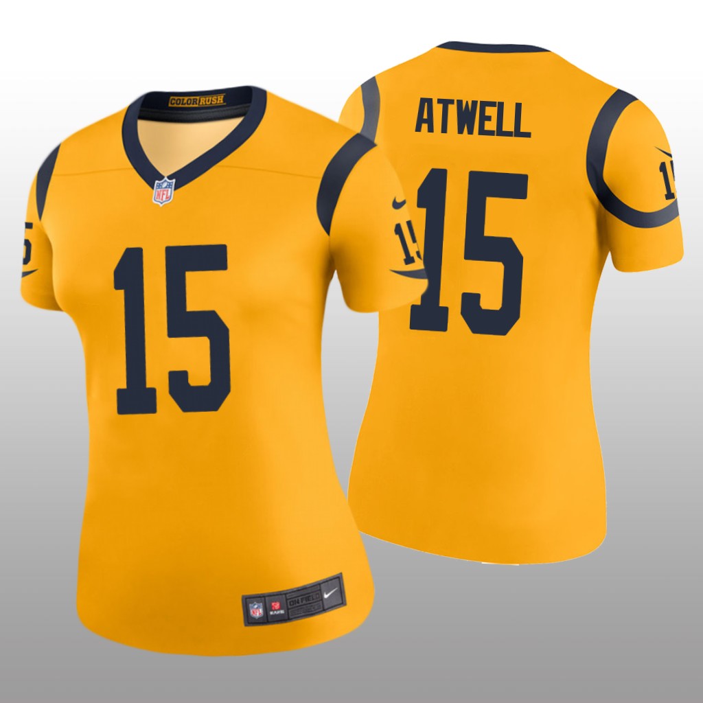 Los Angeles Rams Tutu Atwell Gold Jersey Color Rush Legend - Women's