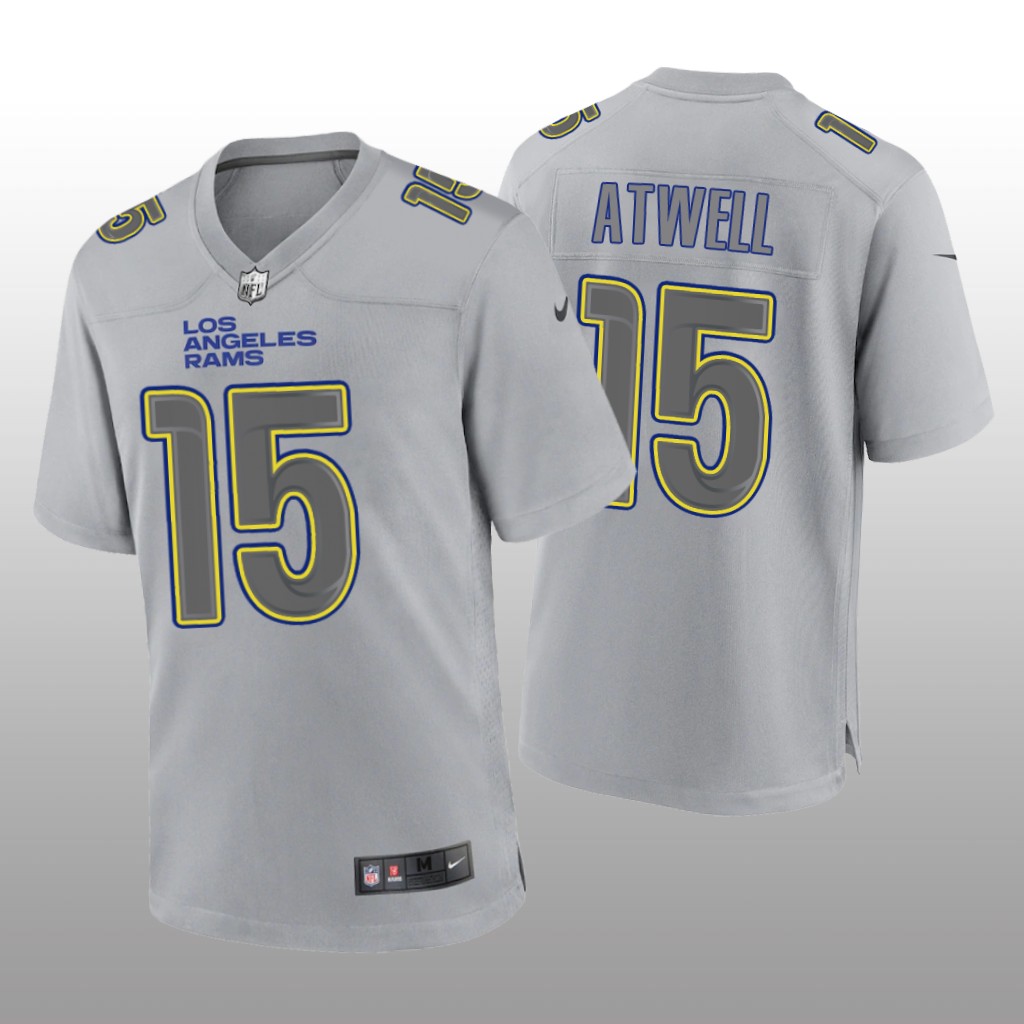 Los Angeles Rams Tutu Atwell Gray Jersey Atmosphere Fashion Game - Men's